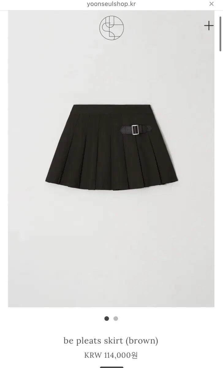 윤슬샵 be pleats skirt (brown)